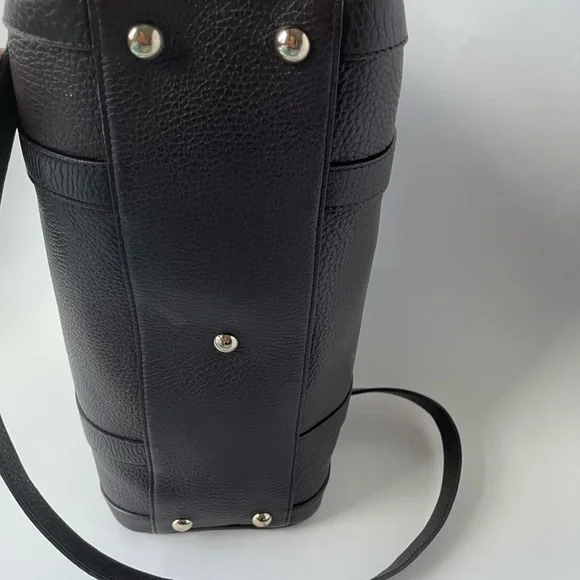 Gucci Leather Handbag Dark Brown Authentic - Picture 14 of 16